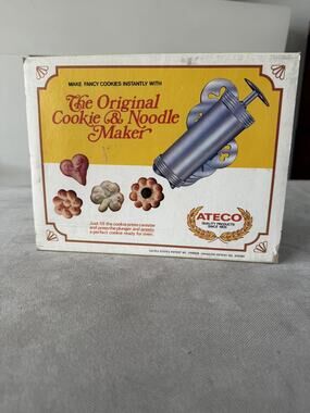 New Vintage ATECO Original Cookie And Noodle Maker Press M# 685 USA Sealed Box
